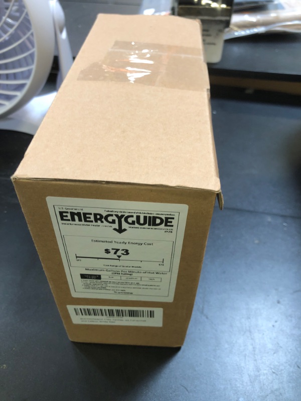 Photo 1 of ECOTINYMACH 110V Tankless Water Heater Electric, 3000W Compact Water Heater Under Sink, Conveniently Convertible Between Fahrenheit and Celsius