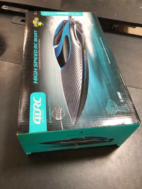 Photo 1 of 4DRC RC Boats - 30+ MPH Fast Remote Control Boat for Pools, 2.4GHz RC Boats for Adults & Kids with 2 Batteries,Summer Toys for Ideal Gifts for Kids Boys Age 8-12 Years Old