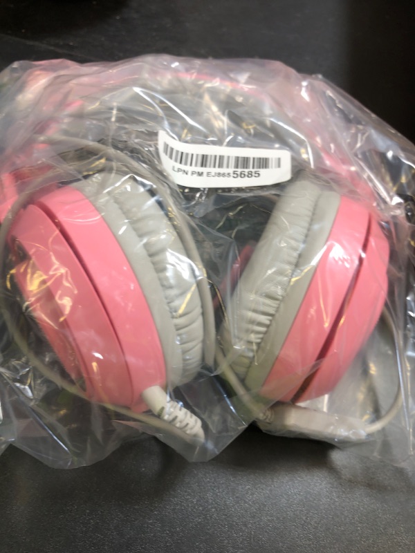 Photo 1 of SOMIC G951s Pink Stereo Gaming Headset with Mic for PS4,Xbox,PC,Mobile Phone,3.5mm Noise Reduction Cat Ear Headphones Lightweight Over Ear Headphones for Girls