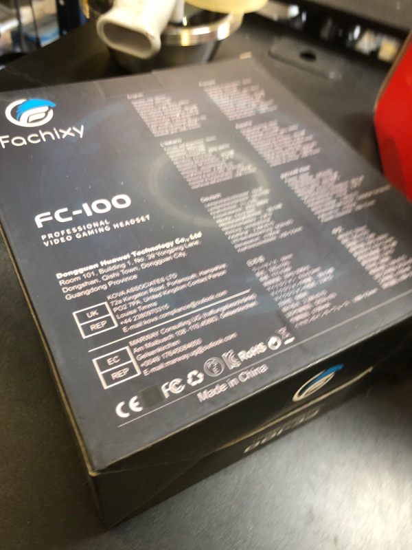 Photo 1 of Fachixy FC100 Gaming Headset with Microphone for PS4, PS5, Switch, Xbox, PC, Mac, Gamer Headset with RGB Light, Computer Headphones with Mic