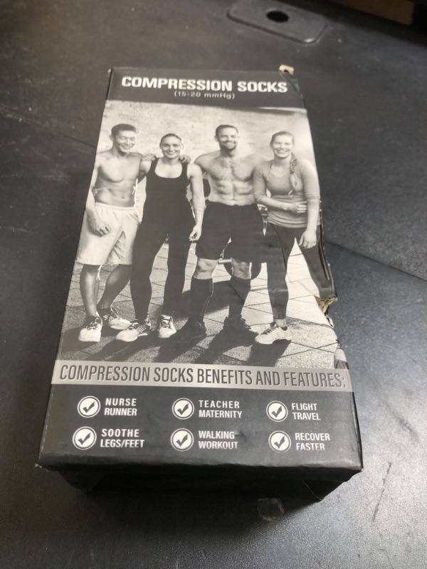 Photo 1 of CHARMKING Compression Socks (3 Pairs) - 15-20 mmHg, Athletic Support for Running, Cycling, Travel - Boost Circulation and Performance