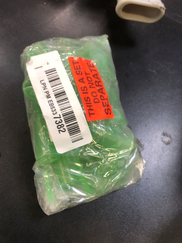 Photo 1 of Royal Imports Floral Water Tubes with Caps – 2.5" Green Plastic Flower Vials for Single Stem Roses, Buds, Bouquets – Pointed Style, 1/2" Opening – 25 Pack