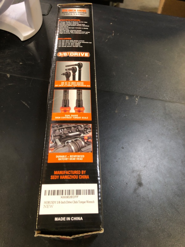 Photo 1 of HORUSDY 3/8" 5PCS Torque Wrench Set(5–45 ft-lb/ 6.8–61 Nm) – Torque Wrench 3/8 Drive with 3" Extension, 3/8" to 1/4" & 3/8" to 1/2" Adapters, Case for Bike, Car, Moto & Other Repair