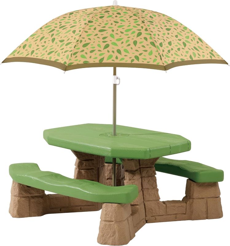 Photo 1 of Naturally Playful Picnic Table with Umbrella
