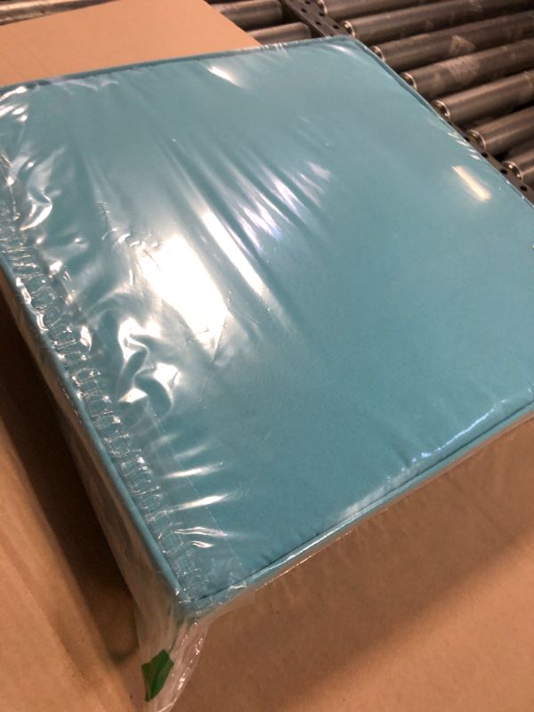 Photo 1 of downluxe Waterproof Outdoor Chair Cushions for Patio Furniture, 18" x 18" x 2" Patio Chair Cushion with Adjustable Ties & Portable Handle, Square Outdoor Cushion with Removable Cover, Teal, 2 Pack