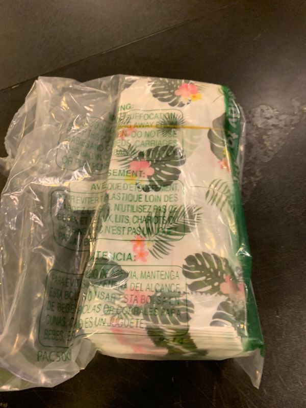 Photo 1 of Pajean 100 Pcs Hawaiian Popcorn Bags 1 oz Luau Party Favor Bags Aloha Paper Baggies Palm Leaves Goodie Baggies for Hawaiian Party Summer Birthday Baby Shower Supplies Decor