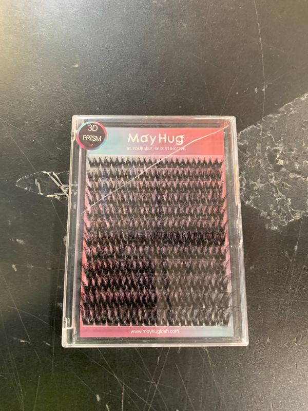Photo 1 of Mayhug Lash Clusters DIY Eyelash Extensions 144 Clusters Lashes D Curl 3D Eyelash Clusters Extensions Wispy Lashes Cluster Ultra-Soft & Super Light & DIY at Home (Prism)
