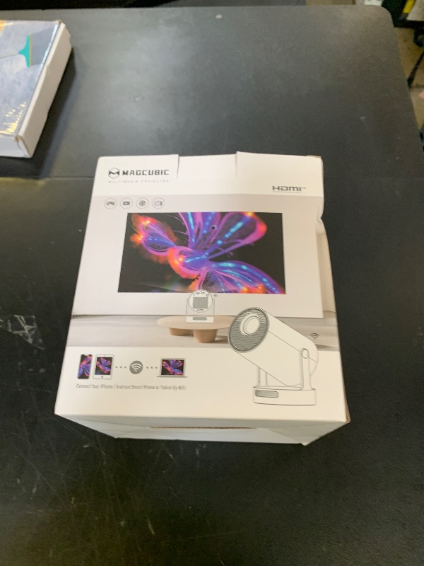 Photo 1 of ?Electric Focus?Magcubic Mini Projector 4K Support, Portable Projector with WiFi 6 and Bluetooth 5.4, Smart Proyector, 5W Soundbase Speaker, 180° Rotation for Home Theater HY300 Ultra