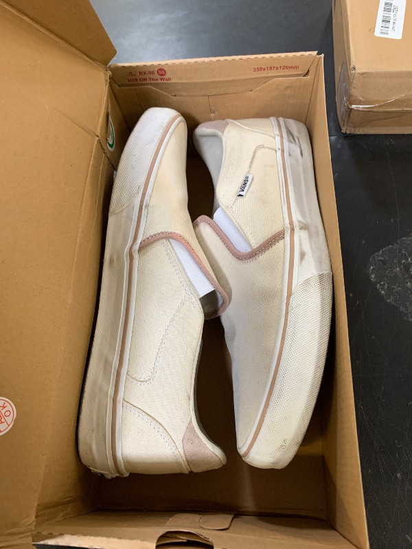 Photo 1 of Vans Men's Asher Deluxe Slip-On Shoe | Comfortable Sneakers for Fashion, Walking & Everyday Wear, Heavy Canvas Warm Taupe, 11.5