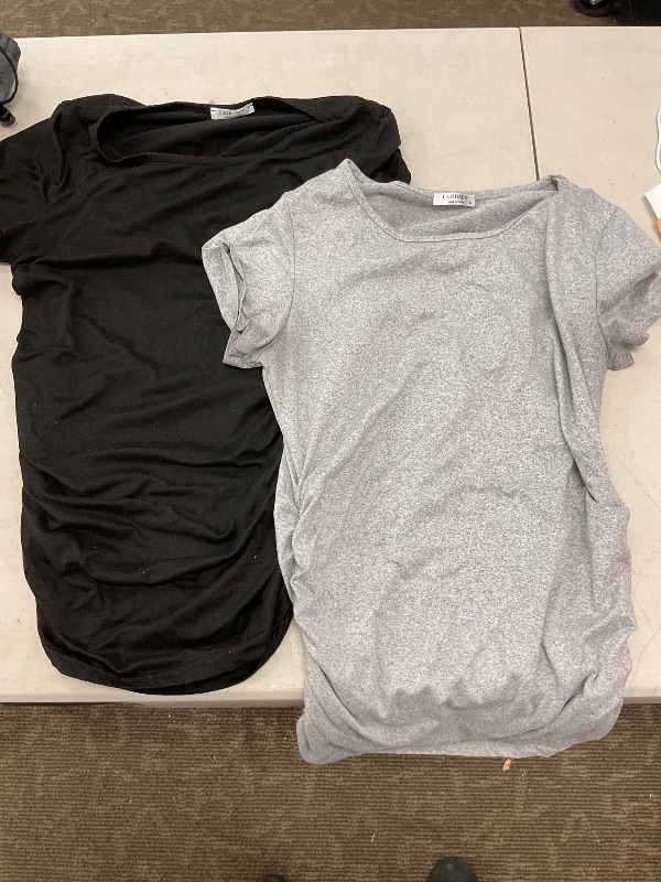 Photo 1 of  Womens Maternity Shirts 3 Packs Side Ruched Pregnancy Tee Top Tunic Blouse Casual Mama Clothes size medium 