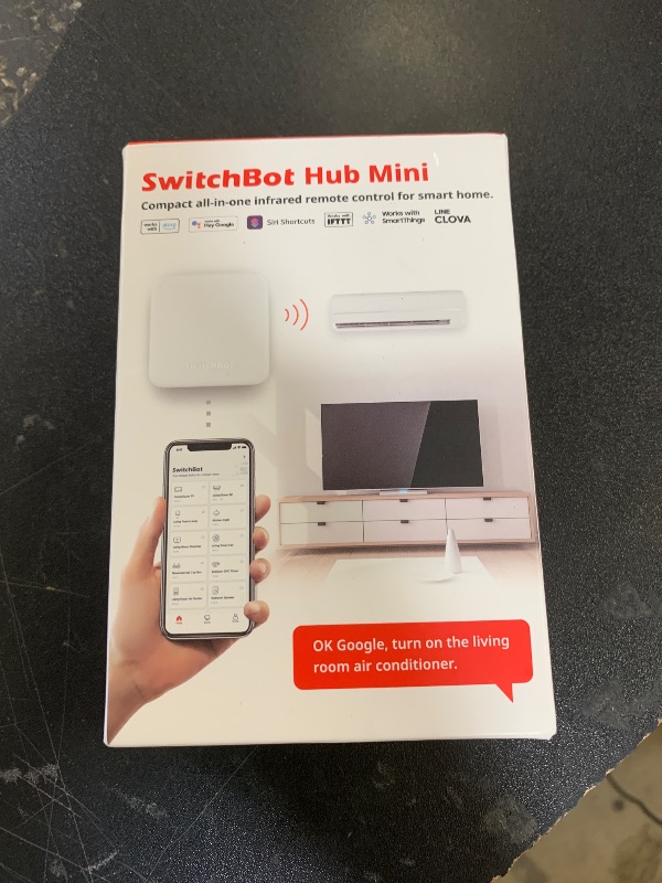 Photo 1 of SwitchBot Hub Mini Smart Remote - IR Blaster, Link SwitchBot to Wi-Fi (Support 2.4GHz), Control TV, Air Conditioner, Compatible with Alexa, Google Home, IFTTT