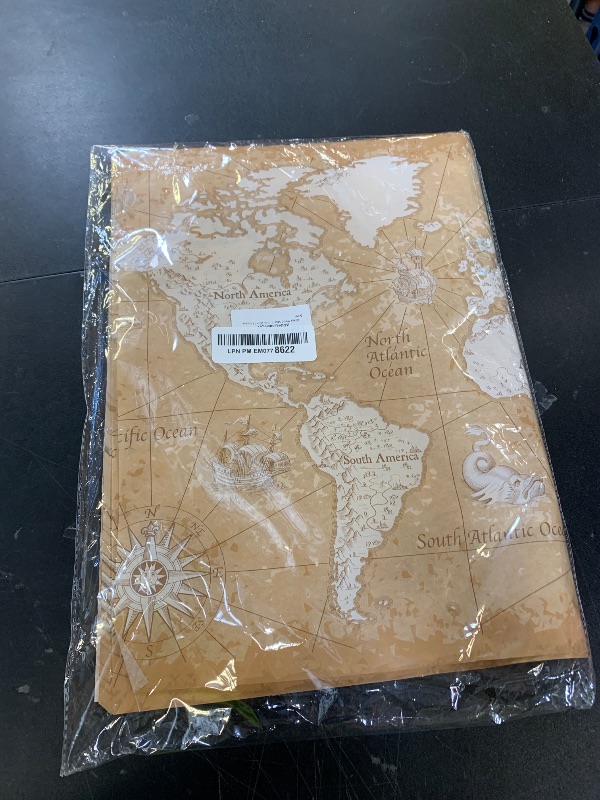 Photo 1 of 100Pcs World Map Tissue Paper for Gift Wrapping Travel Themed Tissue Paper for Gift Bags Vintage Decorative Tissue for Baby Shower Birthday Party DIY Craft Supplies, 20 × 14 Inches