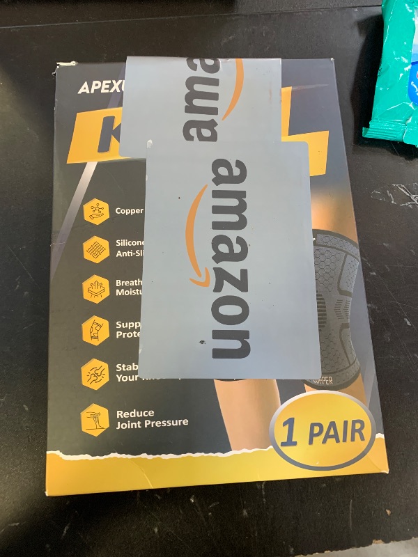 Photo 1 of APEXUP Compression Knee Brace for Women, Copper Compression Sleeve for Knee Support, Arthritis Pain Relief, Meniscus Tear, ACL, Running