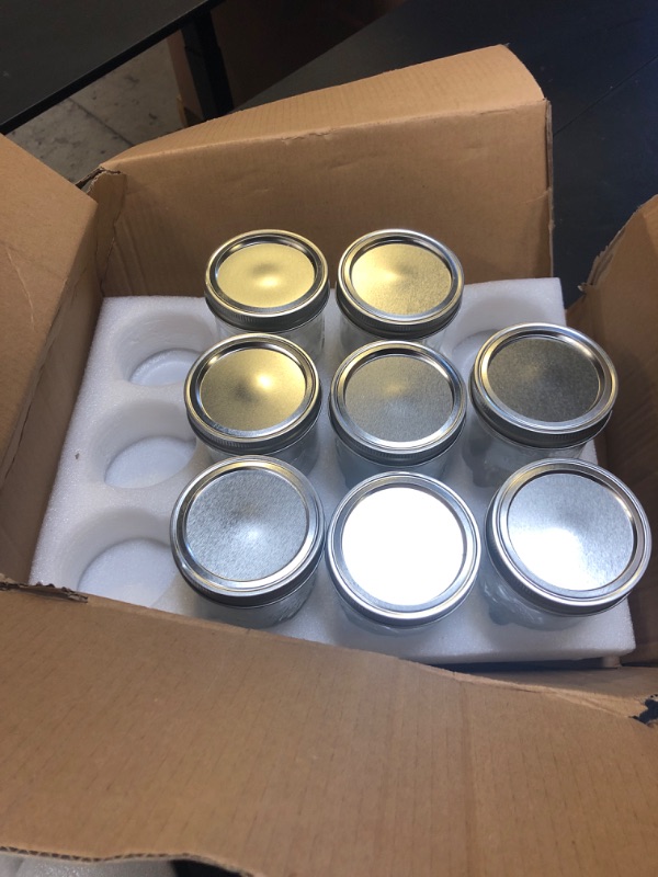 Photo 1 of  Miuyhji Mason Jars 16 oz with Lids, 8Pcs Wide Mouth Glass Canning Jars with Airtight Lids and Bands, Overnight Oats Containers for Pickling, Freezing, Preserving, Meal Prep, Jar Décor