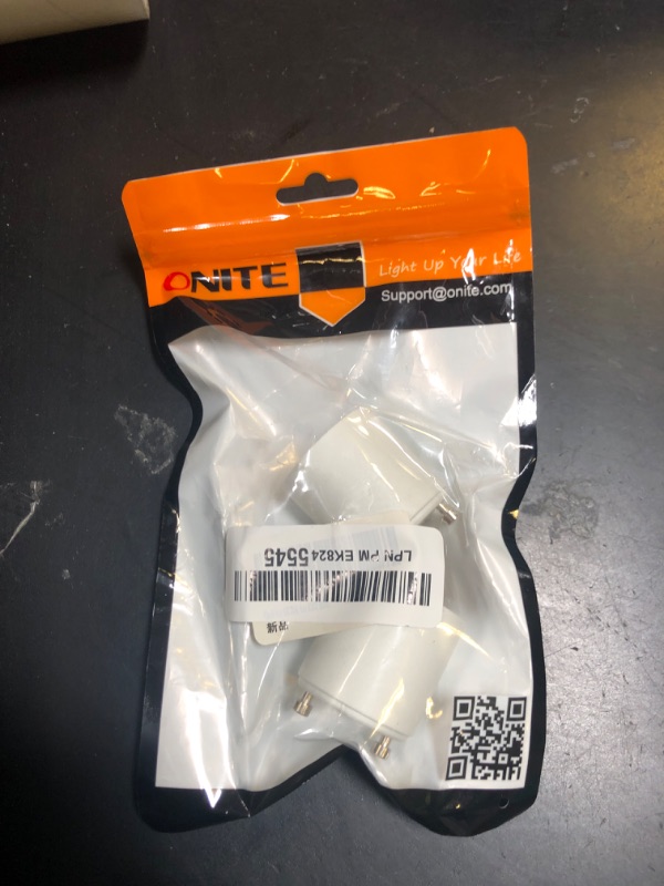 Photo 1 of Onite GU24 to E27 E26 Adapter for LED Bulb, GU24 to Medium Base Converts Your Pin Base Fixture to Standard Screw-in Lamp Socket 2 Pack