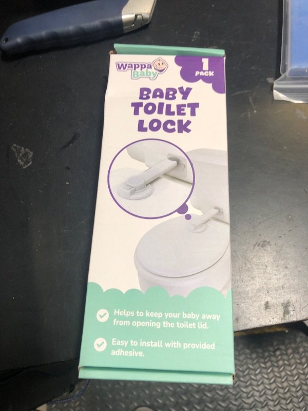 Photo 1 of Baby Toilet Lock by Wappa Baby - 9"L x 4"W - Ideal Baby Proof Toilet Lid Lock - No Tools Needed Easy Installation with 3M Adhesive - Top Safety Toilet Seat Lock - Fits Most Toilets - White (1 Pack)