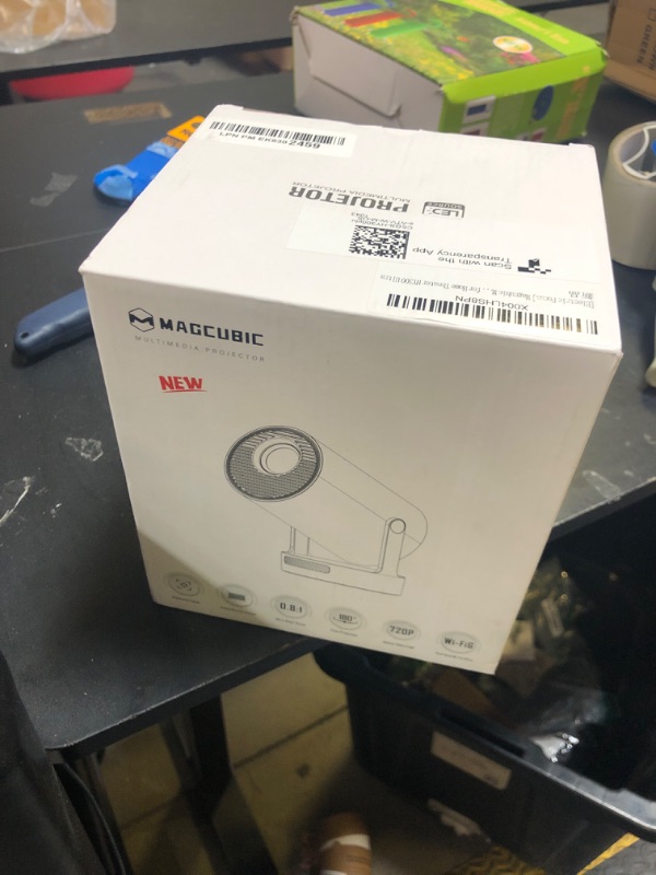 Photo 1 of ?Electric Focus?Magcubic Mini Projector 4K Support, Portable Projector with WiFi 6 and Bluetooth 5.4, Smart Proyector, 5W Soundbase Speaker, 180° Rotation for Home Theater HY300 Ultra