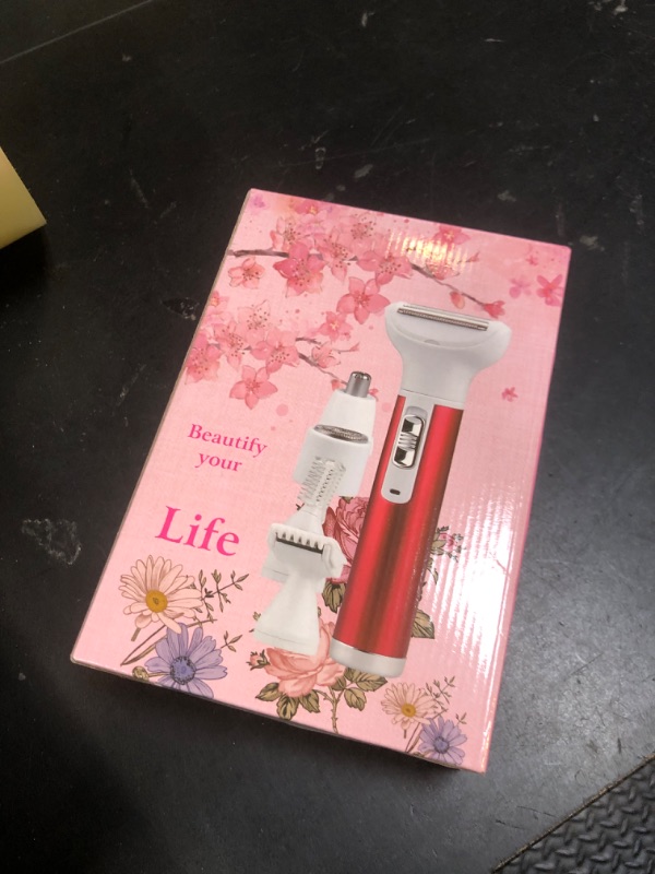 Photo 1 of Electric Razor for Women Lady Shaver Hair Trimmer for Face Nose Eyebrow Beard Moustache Arm Leg Armpit Bikini Painless Rechargeable Portable 5 in 1 Lady Body Shavers Set