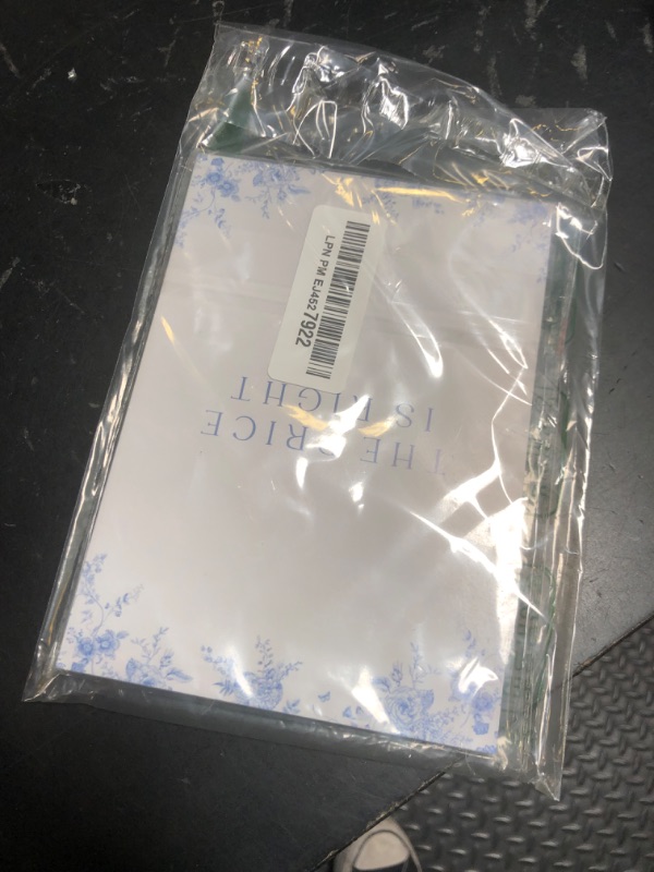 Photo 1 of IANFEPH 24Pcs Baby Shower Thank You Cards with Envelopes Stickers Blue Cloth Eucalyptus Leaves Blank Note Envelopes Greeting Cards for Baby Shower Gender Reveal Boy Birthday Party Supplies