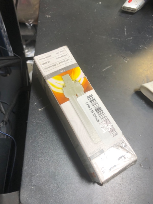 Photo 1 of Sunlite 05750 FDL22 Fluorescent Quad Tube Plug-in Bulb, 22 Watt, 10,000 Hour Life Span, GX32D-2 Base, 1050 Lumens, for Fluorescent Ceiling Fixtures, Lamps, 3000K Warm White Color Temperature 1-Pack