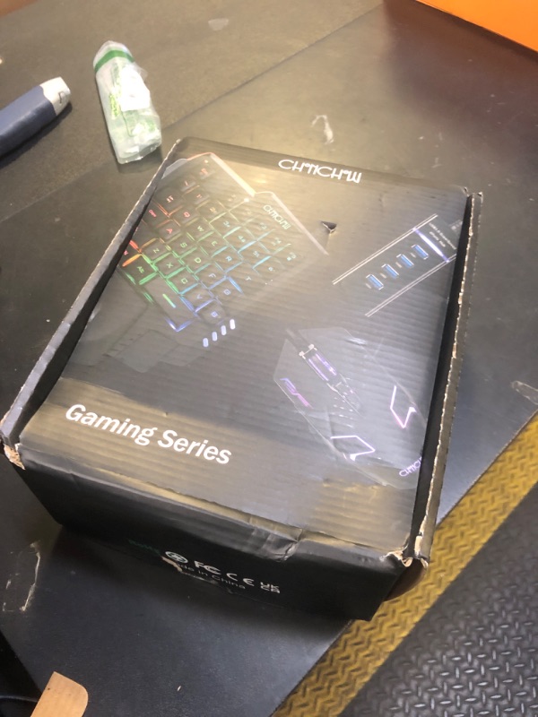 Photo 1 of One Handed Half Keyboard Mouse USB Spilitter Type-C Adapter Gaming Combo with RGB LED Backlit 7200DPI CPI Customize 4 Port Adapter Mini Size Small Wired Set for LOL/Wow/fortnite/Dota/PUBG