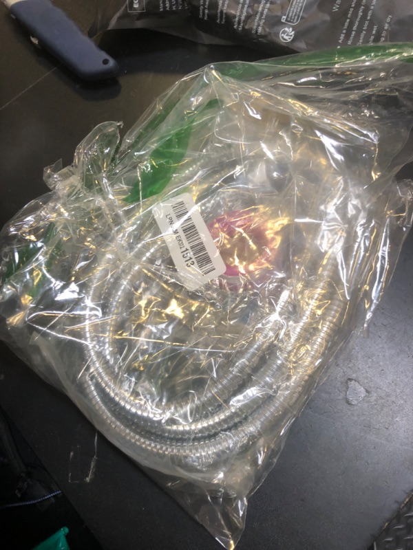 Photo 1 of ABSOK Shower Douche Kit, Deep Cleaning System - Regulator & 59in Hose, Silver