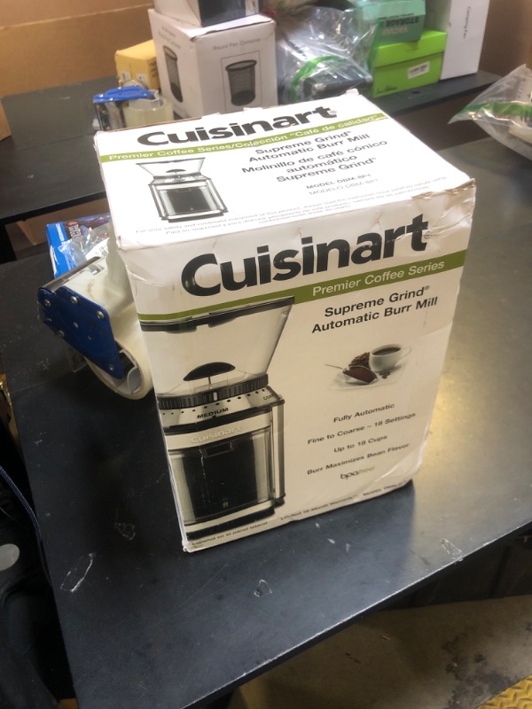Photo 1 of CUISINART Coffee Grinder, Electric Burr One-Touch Automatic Grinder with18-Position Grind Selector, Stainless Steel, DBM-8P1