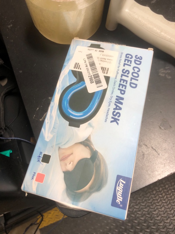 Photo 1 of 3D Cooling Gel Eye Mask - Reusable Cold Sleep Mask, Eyes Ice Pack with Hot & Cold Compress Therapy for Puffiness, Dark Circles, Dry Eyes, Headaches and Stress Relief (Black,1 Pack)