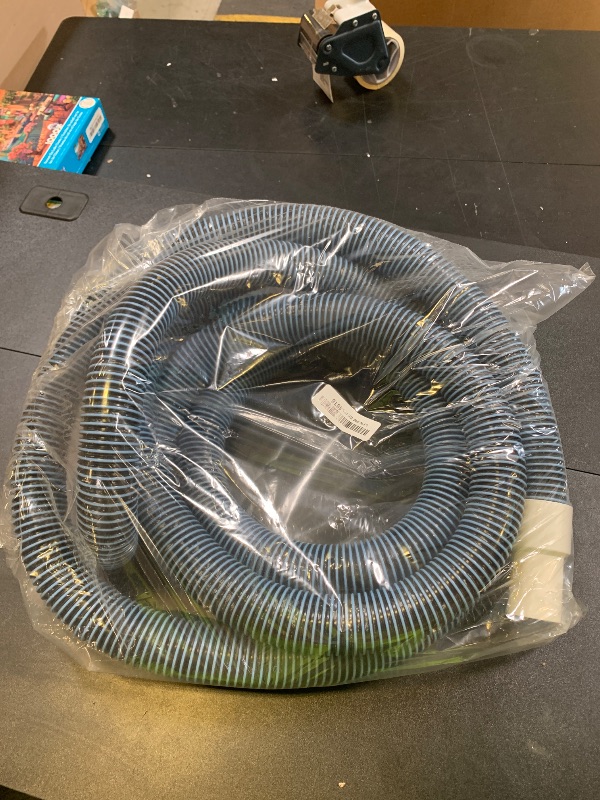 Photo 1 of Pool Vacuum Hose With Swivel Cuff 1-1/2" Diameter 18FT Flexible Heavy Duty Pool Vacuum Cleaning Hose Perfect for Above&In Ground Swimming Pool
