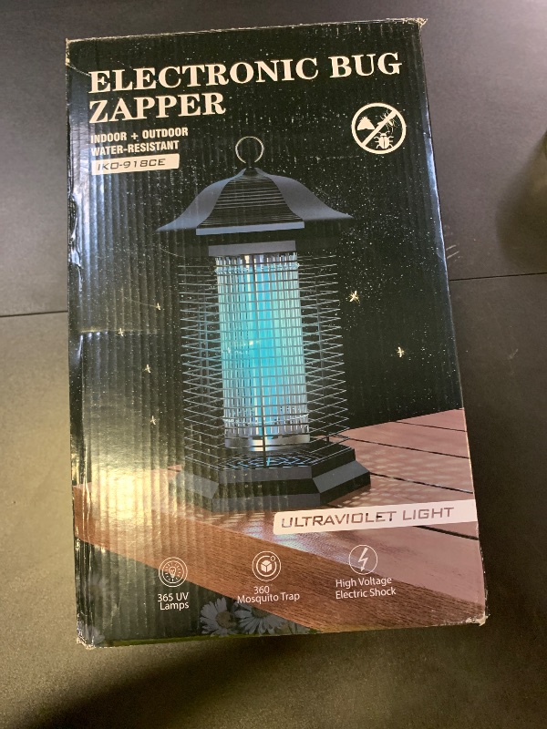 Photo 1 of AMUFER Bug Zapper Outdoor, Electric Mosquito Zapper with 18W Power & 4400V Instant Grid, Insect Control Efficiency Increased 100%, Coverage of 1/2 Acre, Fly Trap Perfect for Patio, Backyard, Home