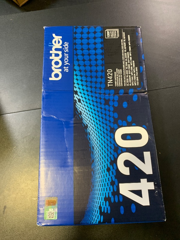 Photo 1 of Brother Genuine TN420 Mono Laser Toner Cartridge, Black