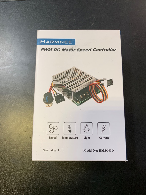 Photo 1 of PWM DC Motor Speed Controller, DC 10-55V / Rated 40A, LED Display Stepless DC Motor Speed Controller with Adjustable Potentiometer and Forward-Brake-Reverse Switch
