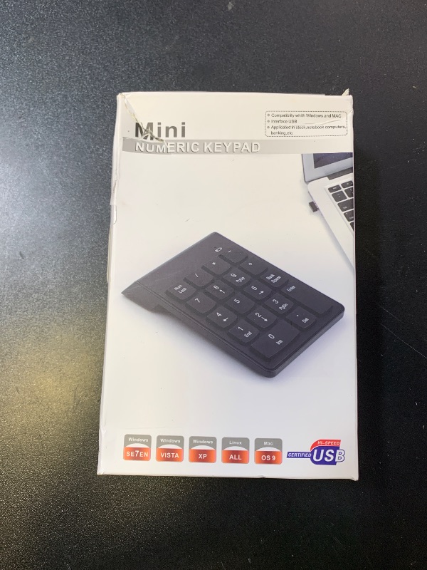 Photo 1 of USB Numeric Keypad,Kadaon USB 18 Key Number Numeric Keypad Keyboard for Laptop Desktop Computer PC- Black