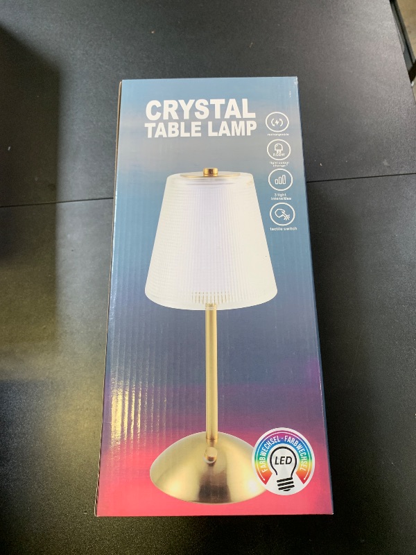 Photo 1 of Cordless Table Lamps for Bedroom,Gold Cordless Battery Operated Table Lamp Rechargeable Decorative Bedside Lamps Dimmable Nightstand Lamp Small USB Touch Crystal Table Lamp,3 Color LED Lamp 2600mAh