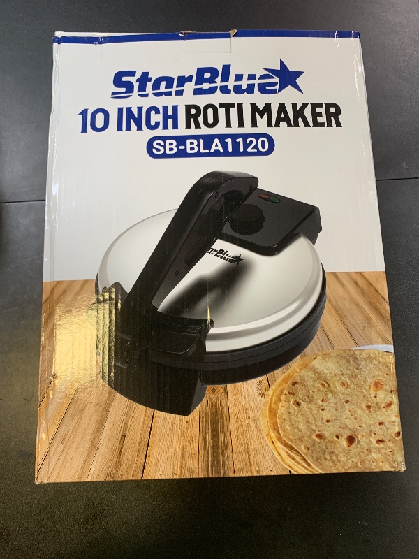 Photo 1 of 10inch Roti Maker by StarBlue with FREE Roti Warmer and Removable Handle - The automatic Stainless Steel Non-Stick Electric machine to make Indian style Chapati, Tortilla, Roti AC 110V 50/60Hz 1200W