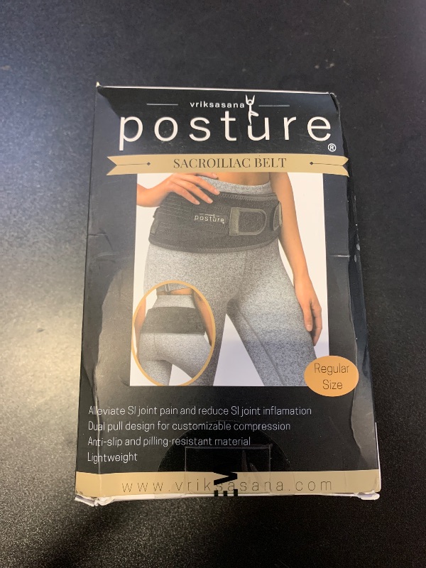 Photo 1 of Vriksasana Posture Sacroiliac Hip Belt for Women and Men That Alleviates Sciatic, Pelvic, Lower Back, Leg and Sacral Nerve Pain Caused by Si Joint Dysfunction| Trochanter Brace (Regular, Black)