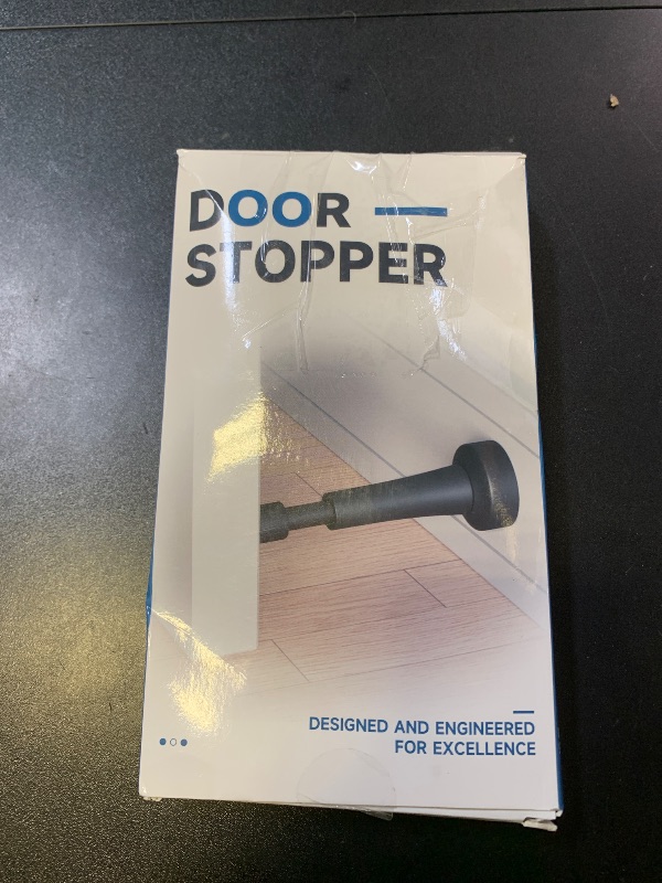 Photo 1 of 6PCS Spring Door Stoppers for Wall - 4.33 Inch Aluminum Door Stops, Matte Black Door Stoppers for Bottom of Door, Doorstops for Inside Door with Silicone Tip, Screw & Adhesive Installation