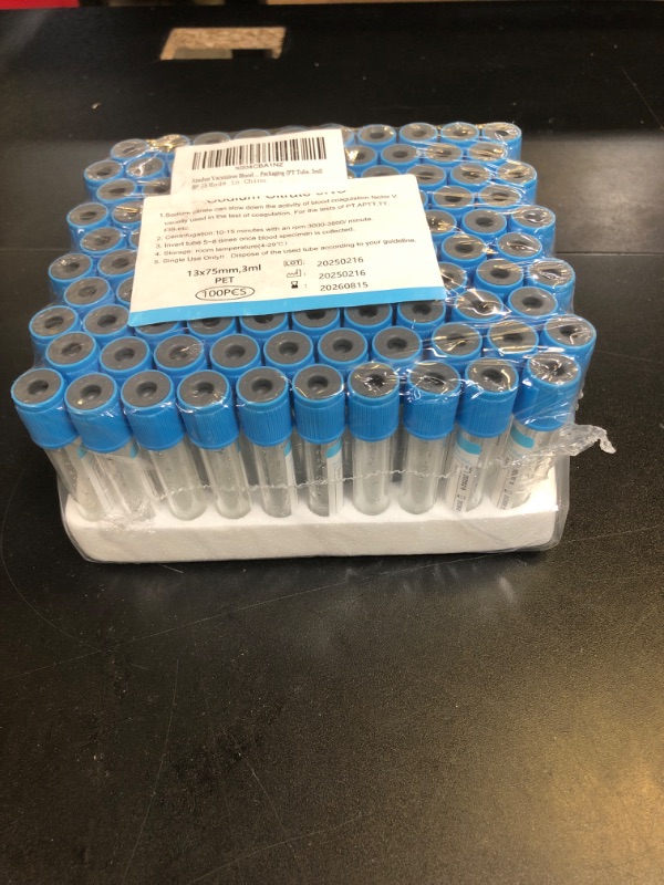 Photo 1 of Vacutainer Blood Collection Tubes 5ml Lab Vacuum Plain Tube for Pet Animals Veterinary Lab Supplies 100 Pcs Wrap Packaging