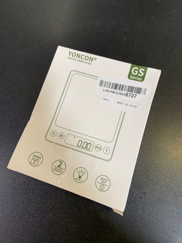 Photo 1 of Digital Food Kitchen Scale Upgraded, YONCON 3000g/0.1g High Accuracy Mini Pocket Scale Measures in Grams and oz for Cooking, Baking, Jewelry, Tare Function,2 Trays, LCD Display (Batteries Included)