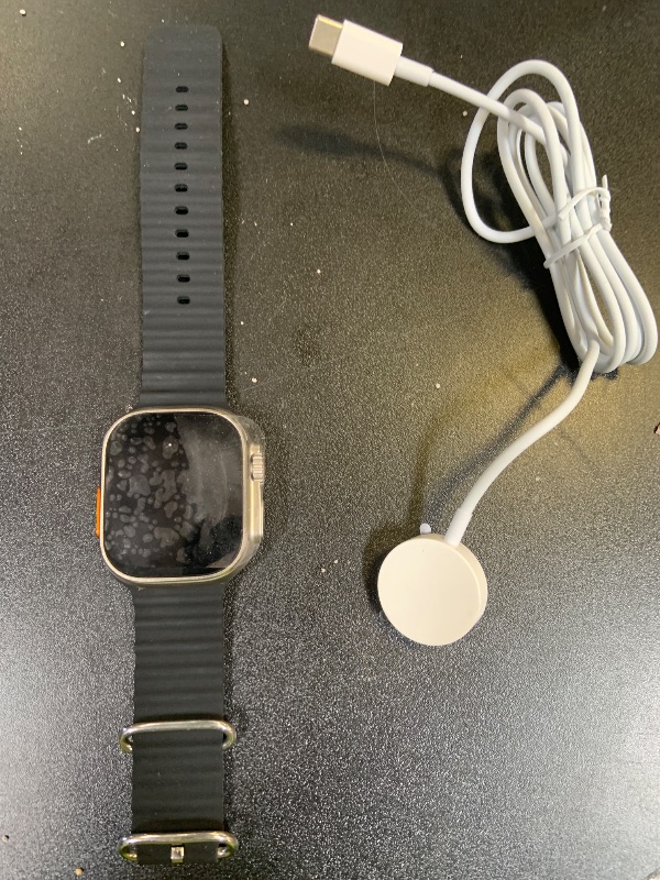Photo 1 of Apple Watch Ultra [GPS + Cellular 49mm] Titanium Case with Midnight Ocean Band, One Size (Renewed Premium)89****341049259041
