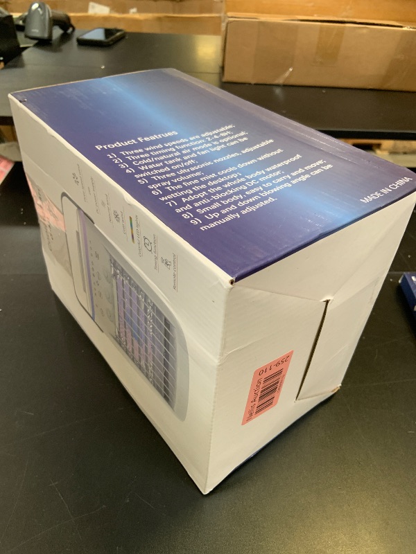 Photo 1 of Portable Air Conditioner, Evaporative Air Cooler, 2-4-8H Timer Auto-Off &Remote, Water Tank, Three ultrasonic nozzles, 3-Speed Personal Air Conditioner Cooling Fan