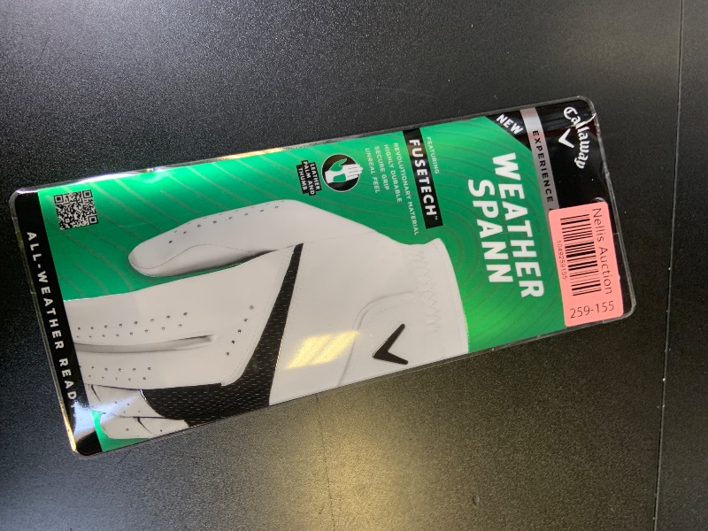 Photo 1 of Callaway Golf Weather Spann Glove (Worn on Right Hand, Ladies, Small, White)