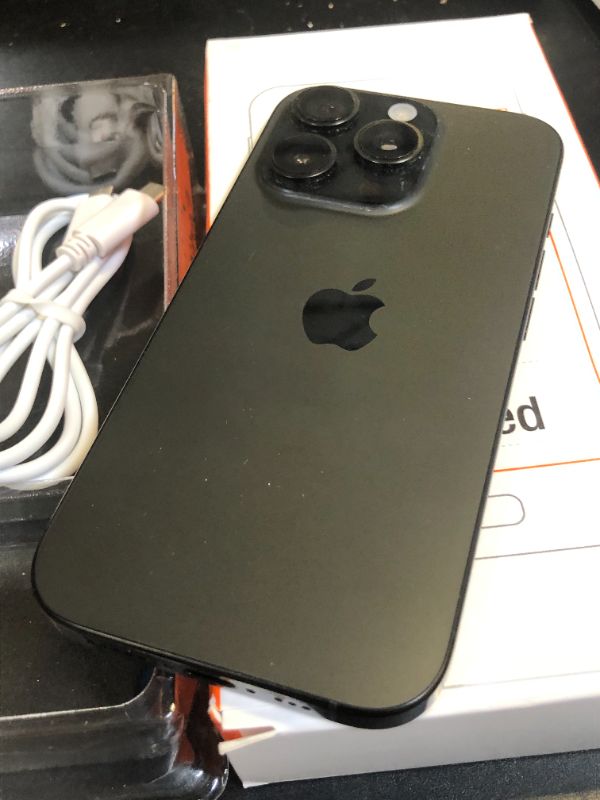 Photo 1 of Apple iPhone 16 Pro, US Version, 256GB, Black Titanium - Unlocked (Renewed)