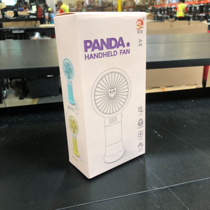 Photo 1 of PINK Mini Portable Fan Handheld Personal Battery Powered Fan Small Travel Makeup Eyelash Fan for Stylish Man Women Cute Panda Design Summer Outdoor Cooling Gifts