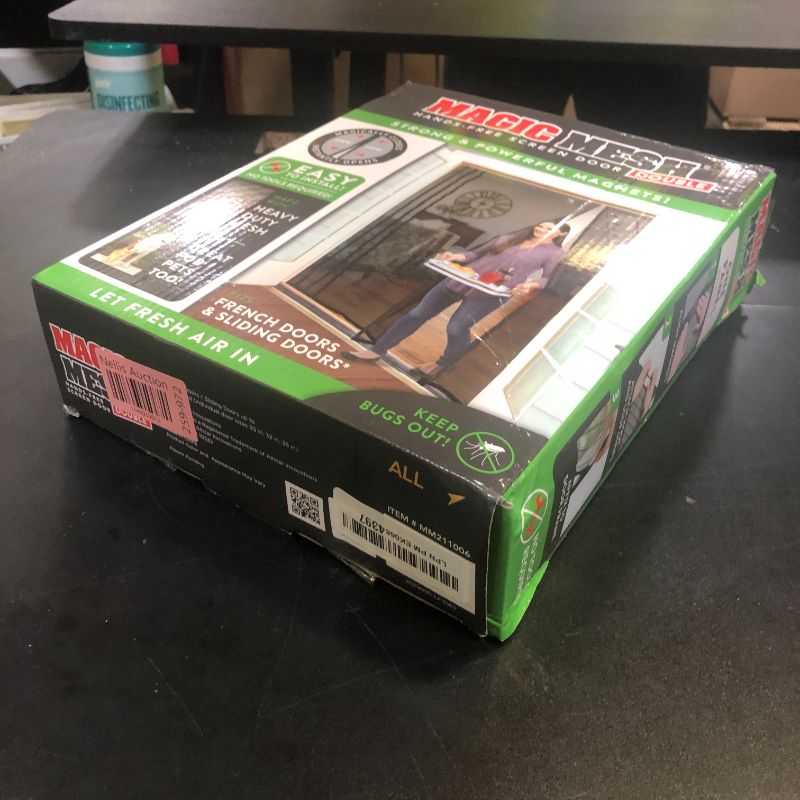 Photo 1 of Magic Mesh Double Door | Magnetic Screen Door for Patio, French & Sliding Doors, Heavy Duty Magnetic Closure, Bug Screen for Doorways, Kid & Pet Friendly | Size 75"W x 83"H (Pack of 1)