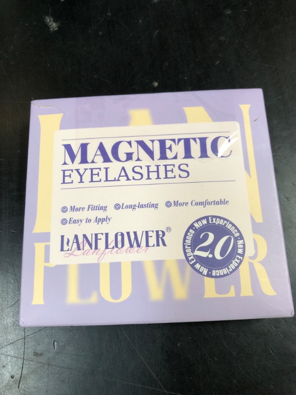 Photo 1 of Magnetic Eyelashes Without Eyeliner Reusable Magnetic Eyeashes with Applicator No Glue Needed Magnetic Lashes Kit Cat Eye Magnetic Eyelashes Natural Look 1 pair by Lanflower