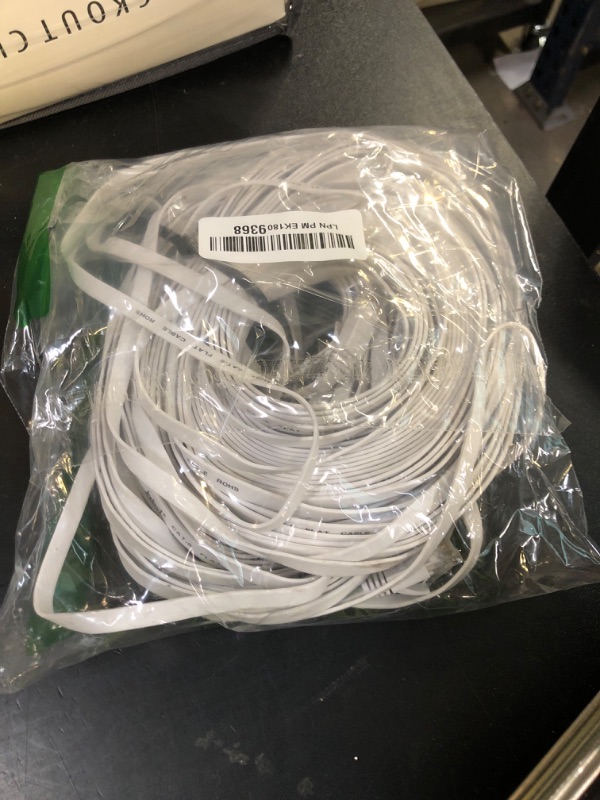 Photo 1 of Jadaol Cat 6 Ethernet Cable 100 ft, Outdoor & Indoor 10Gbps Support Cat8 Cat7 Network, Flat RJ45 Internet LAN Computer Patch Cable for Router, Modem, Switch, Gaming Consoles, Streaming Devices, White