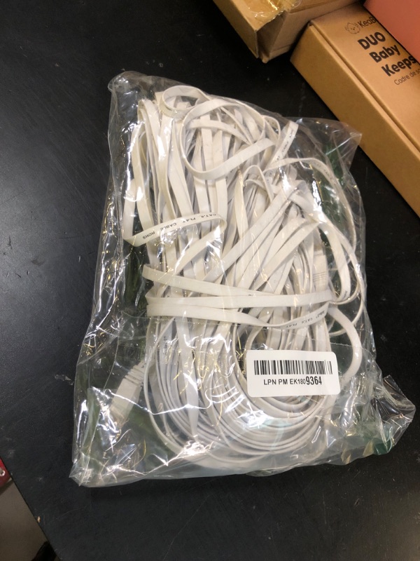 Photo 1 of Jadaol Cat 6 Ethernet Cable 100 ft, Outdoor & Indoor 10Gbps Support Cat8 Cat7 Network, Flat RJ45 Internet LAN Computer Patch Cable for Router, Modem, Switch, Gaming Consoles, Streaming Devices, White