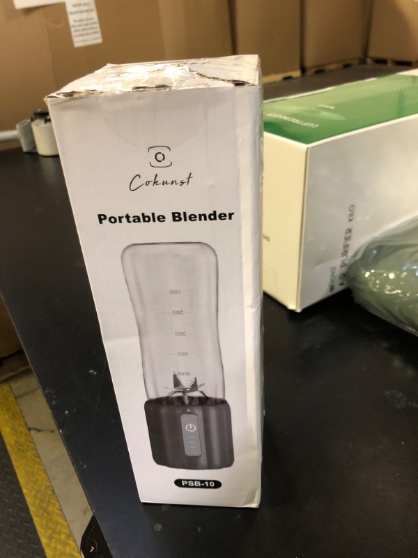 Photo 1 of COKUNST Portable Blender, 17Oz Personal Blender for Shakes and Smoothies, USB Rechargeable Mini Mixer with 6 Blades, Smoothie Blenders Juicer with Extra Handle Lid for Travel Kitchen Outgoing