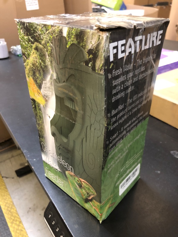 Photo 1 of NEPTONION Reptile Water Drinking Fountain with?CI Filtration?, Bad Stuff Filter, Auto Shutdown and LED Refill Reminder, Great for Chameleons, Frogs, Geckos and Iguana Green (an Extra Filter Included)